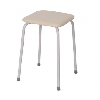 Табурет мягк.квадр.сид. до 150 кг, 4 опоры, ваниль `Пенек легкий` (ЗМИ)