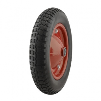 Колесо К Тачке Пенополиуретановое 3.00-8 PU2400-13 (1.65.120PU) (d колеса 360 мм, d ступицы 13 мм, L ступицы 90 мм) (С ВТУЛКОЙ 12,7/10,3 мм)