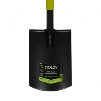 Лопата штыковая прямоугольная рельс. сталь `OLOV Эрго` цельнометаллическая с V ручкой 120 см 21801