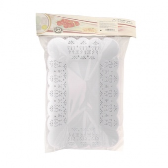 Поднос пластик набор из 6-и штук 19х11 см белый 215DD-3 (Л)