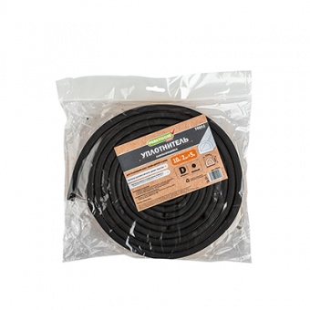 Уплотнитель самоклеящийся промышленный `PRAKTISCHE HOME` 12х10мм D-10 м (чер), шт