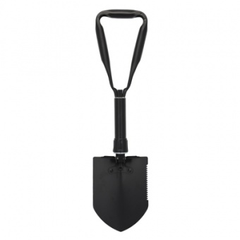 Лопата штыковая саперная ЛКО рельс. сталь `Урожайная сотка` складная с цельномет/чер и V ручкой 60 см S505Y