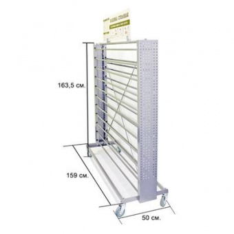 Стенд для клеенки передвижной с резаком 159х50х163,5 СКЛ-022.01.02.