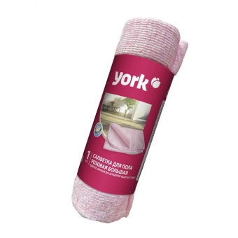 Салфетка для пола 60х75 см х/б розовая (York)
