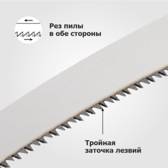 Пила садовая складная 180 мм пластиковая прорезиненная ручка 'Урожайная сотка' MS011