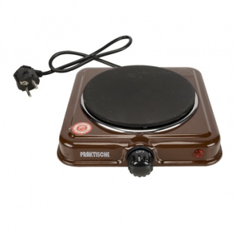 Плитка электрическая 1 конф чугун 1,0 кВт коричневая 5702 (PRAKTISCHE HOME)