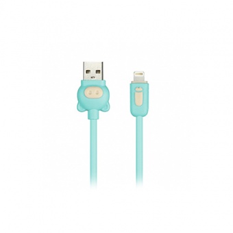Кабель Smartbuy, USB - Lightning, 2 А, 1 м, ДЕТСКИЙ , зеленый