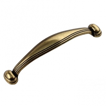 Ручка-скоба мебельная `SANBERG` мет  96мм 6210 (антик бронза) [инд. уп.][груп.10шт]