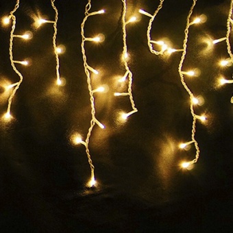 Гирлянда "Бахрома" 48 LED, 1.8 х 0,5 м, 12 нитей, ТЕПЛО-БЕЛЫЙ, 8 режимов, прозрачный провод, 220 В Uniel