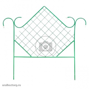 Забор садово-парковый металл `Ромбик` h-0,85 м L-4,9 м