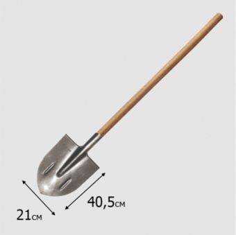 Лопата штыковая ЛКО рельс.сталь `Урожайная сотка` с ребр.жест с краш дер/чер S506-4