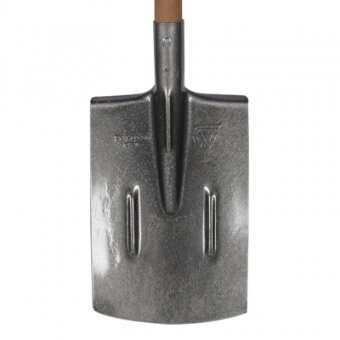 Лопата штыковая ЛКП рельс.сталь `Урожайная сотка` прямоугольная с ребр.жест с краш дер/чер S505-4