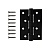 Петля  100х75х2.5-4ВВ  `SANBERG` (черный) универс,саморезы
