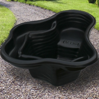 Пруд садовый декоративный пластик 135 л черный (1200 х 900 x 400 мм)