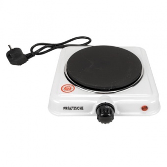 Плитка электрическая 1 конф чугун 1,0 кВт белая 5702 (PRAKTISCHE HOME)