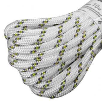 Шнур полипропиленовый, плетеный, с сердечником, 16 пр., d=4 мм, 10 м, КРАП