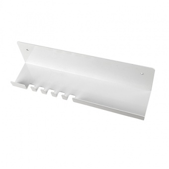 Полка универсальная настенная с крючками металл 30 х 7,5 х 7 см белая Verda Line