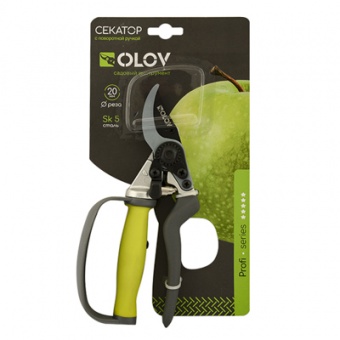 Секатор Профессиональный 215 мм с поворотной ручкой и защитной накладкой `OLOV` PC-3102AR (SK5)