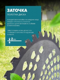 Диск для триммера 255 мм 40 зубьев PRAKTISCHE TOOLS