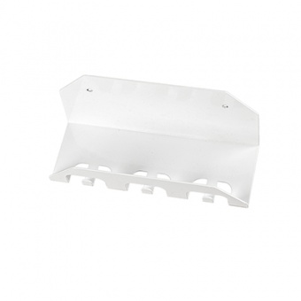 Полка универсальная настенная с крючками металл 19,5 х 8 х 7 см белая Verda Line