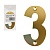 Номерок дверной мет ЧИБИС №3 (зол) 75*45мм  с комплектом крепежа