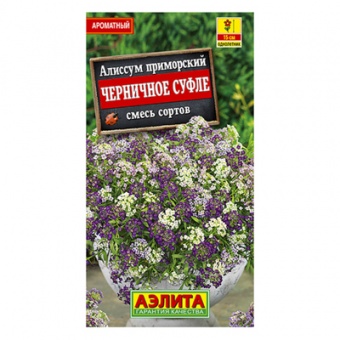 Алиссум Черничное суфле, смесь сортов  0,1г (Аэлита)