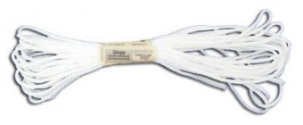 Шнур полипропиленовый, хозяйственный, вязаный, с сердечником, d=4,5 мм, 10 м, белый (Тип 9) 