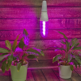 Фитолампа светодиодная 12 Вт, 20 мкмоль/c, для растений прозрачная Uniel B82 E27