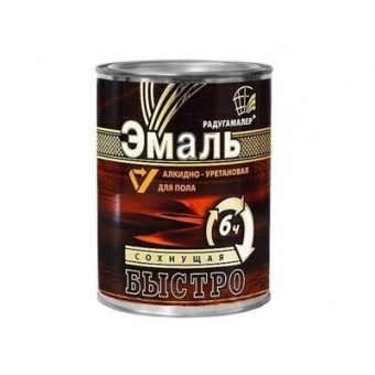 Эмаль для пола АУ красно-коричневая быстросохнущая Радуга (0,9 кг) (арт rdg-703)