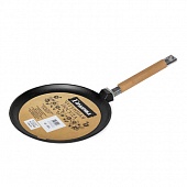 Сковорода чугун блинная d=24 см съемная ручка дерево 0824 (Гардарика)