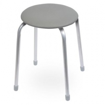 Табурет мягк.круг.сид. до 100 кг, 4 опоры, серый `Эконом 2` ТЭ2/С (Ника)