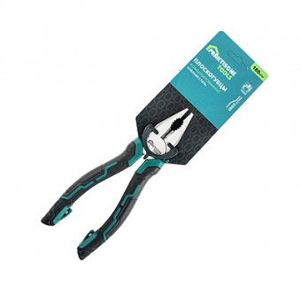 Плоскогубцы комбинированные `PRAKTISCHE TOOLS`, кованая сталь, двухкомпонентные рукоятки, 180 мм