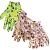 Перчатки нейлон облив нитрил с принтом цветы 'Praktische Home' G-111 цвет микс на крючке