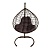 Кресло подвесное 'XL' коричневое, коричневая подушка, нагрузка до 120 кг