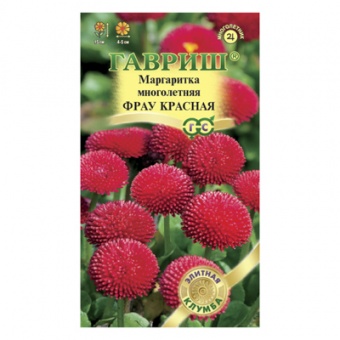 Маргаритка Фрау красная* 5 шт. гран. пробирка, (Гавриш)