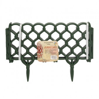 Ограждение садовое пласт `Фаберже` 280 х 28 см темно-зеленое