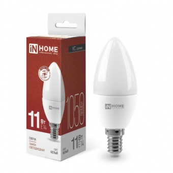 Лампа светодиодная LED-СВЕЧА-VC 11Вт 230В Е14 4000К 1050Лм IN HOME