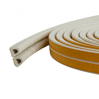 Уплотнитель самоклеящийся промышленный `PRAKTISCHE HOME` 12х10мм D-10 м (бел), шт