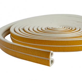 Уплотнитель самоклеящийся промышленный `PRAKTISCHE HOME` 12х10мм D-10 м (бел), шт