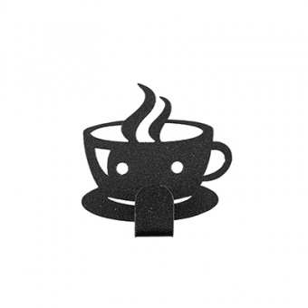 Крючок  настенный 'Чашка' металл 6 х 6 х 2 см черный Verda Line