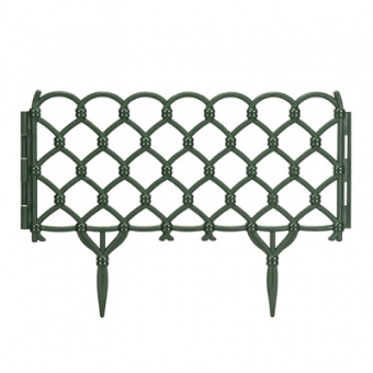Ограждение садовое пласт `Фаберже` 280 х 28 см темно-зеленое