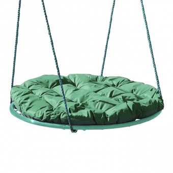 Качели 'Гнездо' d=80 см зеленая подушка