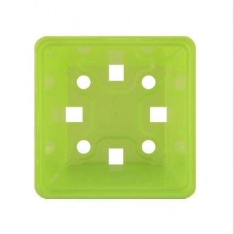 Горшок д/рассады пласт 0,25 л квадратный салатовый (12 шт/упак)