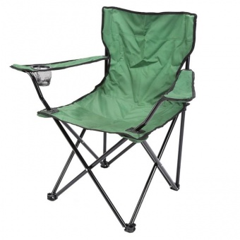 Кресло туристическое складное с подлокотниками 50х50х80 см зеленый 'Твой Пикник' GB-007