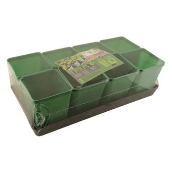 Набор для рассады 8 стаканов 600 мл со съемным дном 370х183х110 цветной 'Урожайная сотка'