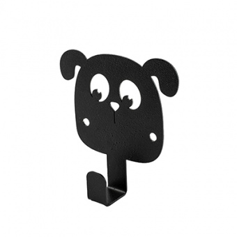 Крючок  настенный 'Собачка' металл 8,5 х 8,5 х 2 см черный Verda Line